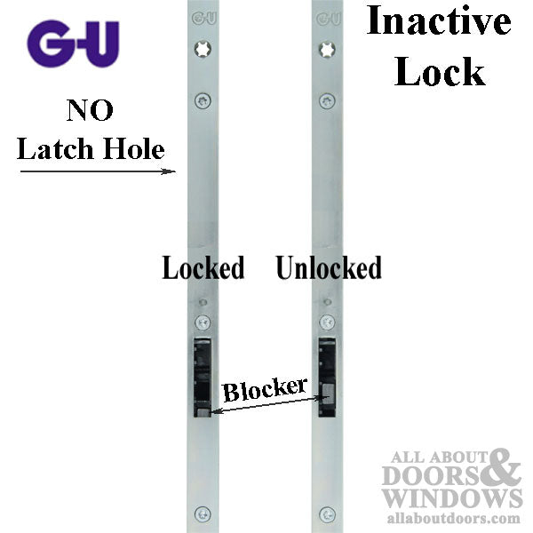 GU Inactive Multipoint Lock Shootbolt Assembly – 35mm Backset, 92mm PZ, Silver Ferguard