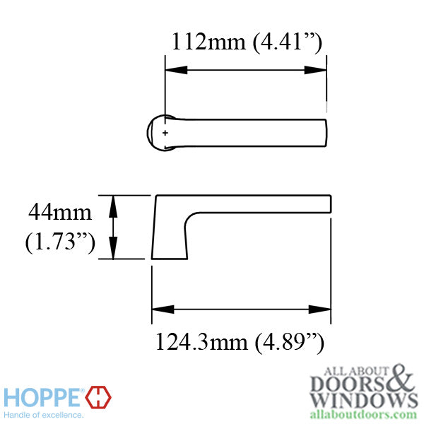 Hoppe Dallas Lever Handle for Quick-Fit Handle Set – Dark Bronze Metallic