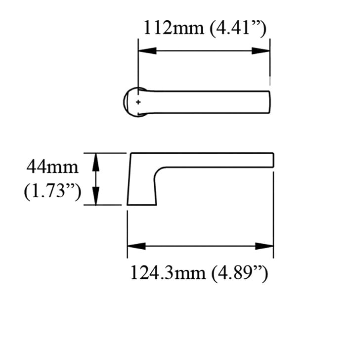 Hoppe Dallas Fixed Lever for Dummy Handleset – Satin Nickel