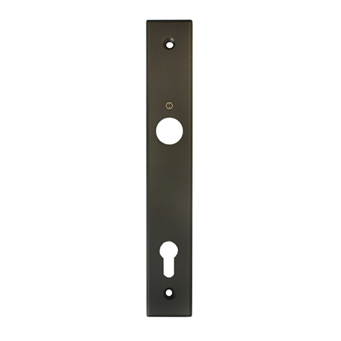 Hoppe Dallas Interior Backplate – 92mm PZ, Rustic Umber