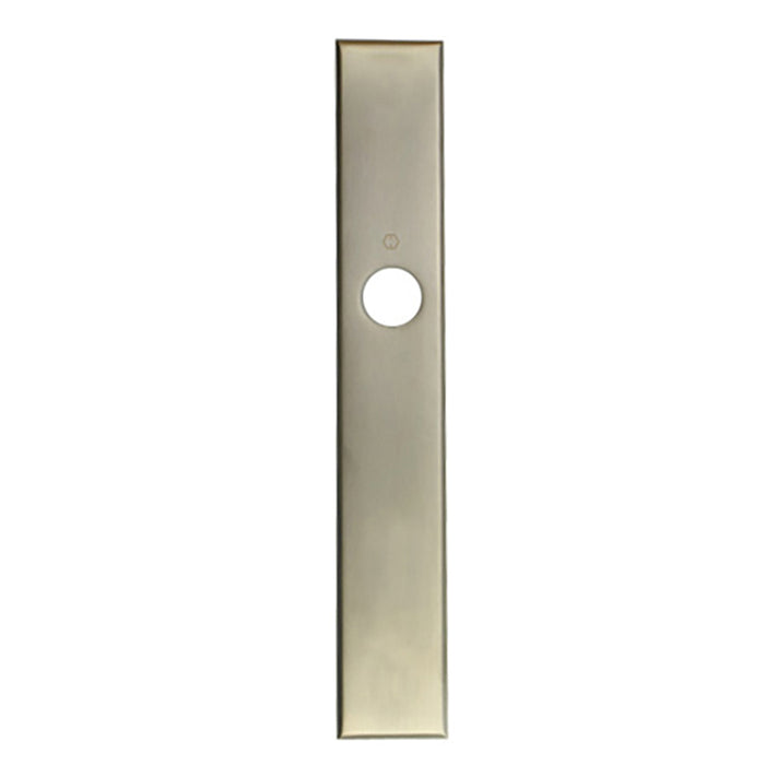 HOPPE Dallas Exterior Backplate for Inactive Handlesets – 92mm PZ, Satin Nickel