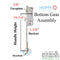 Hoppe HLS9000 Bottom Gear – 35mm Backset, 39-5/8" Handle Height, 1" Throw