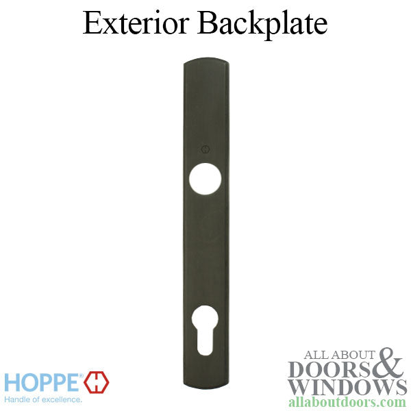 Hoppe Contemporary Exterior Backplate M216N for Active Handlesets – 92mm PZ, Oil-Rubbed Brass
