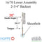 Hoppe Multipoint Lower Extension with Tongue and Shootbolt – 70mm Backset, 36" Handle Height, 24.41" Tongue