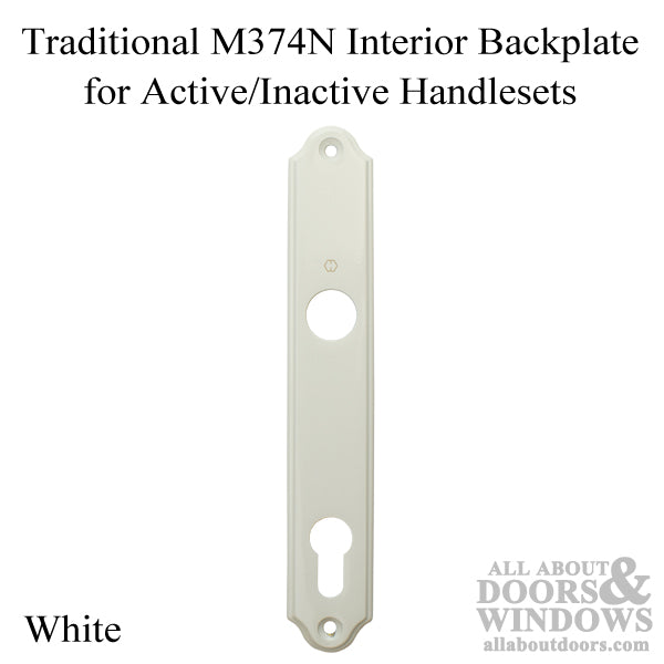 Hoppe Traditional Interior Backplate M374N – 92mm PZ, White