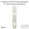 Hoppe Traditional Interior Backplate M374N – 92mm PZ, White