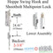 Hoppe Multipoint Lower Extension with Swing Hook and Shootbolt – 60mm Backset, 36" Handle Height, 24.41" Hook Position