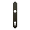Hoppe Traditional Exterior Backplate M374N for Active Handlesets – 92mm PZ, Rustic Umber