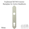 Hoppe Traditional Exterior Backplate for Active Handlesets – 92mm PZ, White