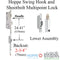 Hoppe Lower Swing Hook and Shootbolt Assembly – 70mm Backset, 16mm Faceplate