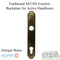 Hoppe Traditional Exterior Backplate for Active Handlesets – 92mm PZ, Antique Brass