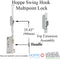 Hoppe Top Extension – 16mm Faceplate, 1 Hook @ 35.43" for 78.54"-79.25" Doors
