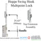 Hoppe Top Extension – 16mm Faceplate, 1 Hook @ 35.43", for 78.54-92.24" Doors