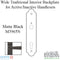 Hoppe Wide Traditional Interior Backplate – 92mm PZ, Matte Black