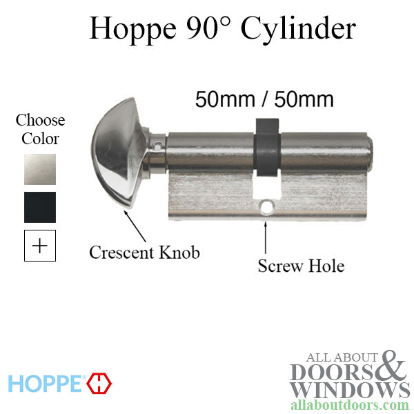 Hoppe Euro Profile Full Cylinder – Key with C-Knob, 90° Turn