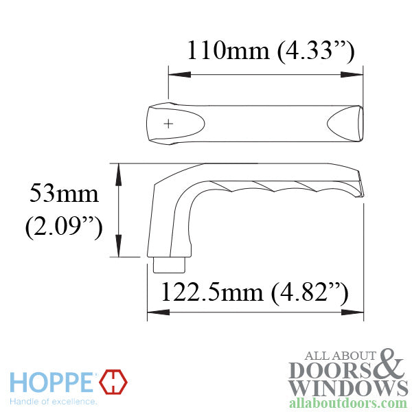 Hoppe London Lever Handle – Clear Anodized Silver