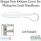 Hoppe New Orleans M1610 Lever Handle – Left Hand, Satin Nickel