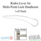 Hoppe Rodos Lever Handle – Left Hand, Satin Nickel