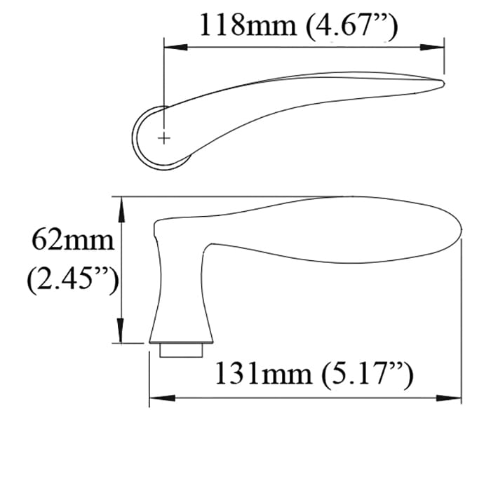 Hoppe Rodos M1603 Lever Handle – Right Hand, Resista Brass