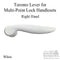 Hoppe Toronto Lever Handle – Right Hand, White