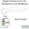Hoppe Toronto M1020 Lever Handle – Right Hand, Satin Nickel