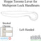 Hoppe Toronto M1020 Lever Handle – Left Hand, Brushed Chrome