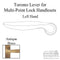 Hoppe Toronto Lever Handle – Left Hand, Antique Brass