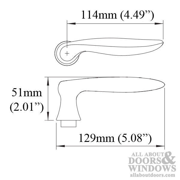 Hoppe Toronto Lever Handle – Left Hand, Antique Brass