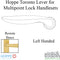 Hoppe Toronto Lever Handle – Left Hand, Resista Brass