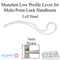 Hoppe Munchen Low-Profile Lever Handle – Left Hand, Satin Nickel