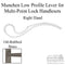 Hoppe Munchen Low-Profile Lever Handle – Right Hand, Oil-Rubbed Brass