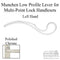 Hoppe Munchen Low-Profile Lever Handle – Left Hand, Polished Chrome