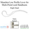 Hoppe Munchen Low-Profile Lever Handle – Right Hand, Satin Nickel