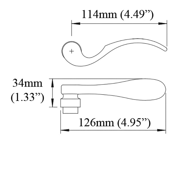 Hoppe Munchen Low-Profile Lever Handle – Left Hand, Polished Chrome