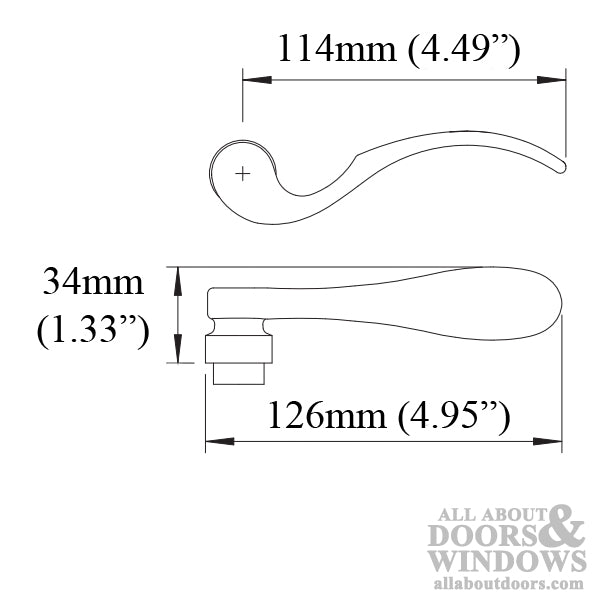 Hoppe Munchen Low-Profile Lever Handle – Right Hand, Oil-Rubbed Brass