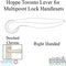 Hoppe Toronto Lever Handle – Right Hand, Brushed Chrome