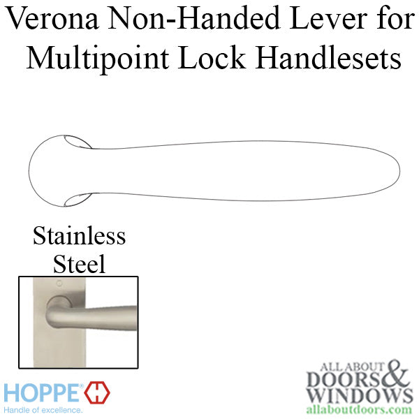 Hoppe Verona Lever Handle – Stainless Steel