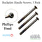 Hoppe M5 Handleset Screws – 80mm, Matte Black, 3-Pack
