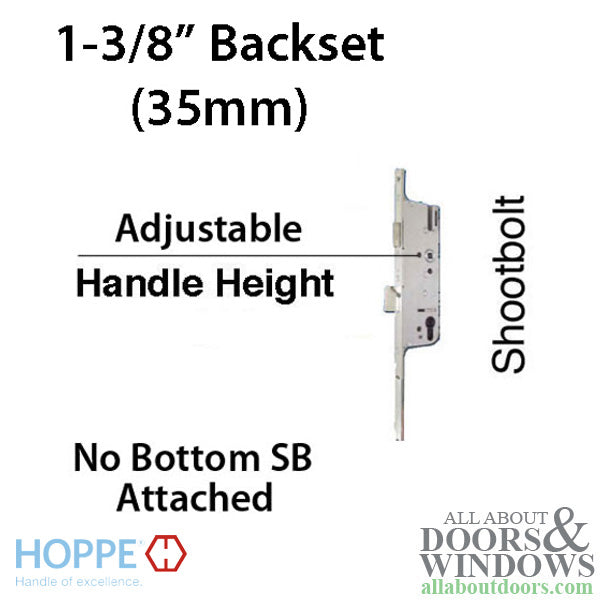 Hoppe Active Shootbolt Gear – 35mm Backset, 25mm Throw