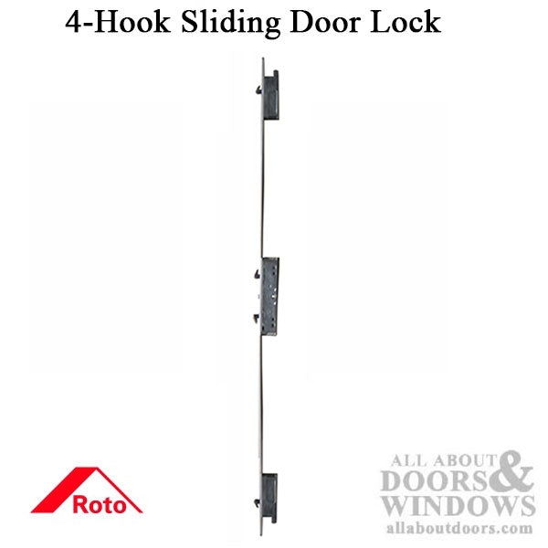 Roto Multipoint Sliding Door Lock – 4-Point Hook, 28mm Backset