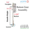 Hoppe Lower Assembly with Gear – HLS9000 Shootbolt, 45mm Backset, 92mm PZ, 39-5/8" Handle Height