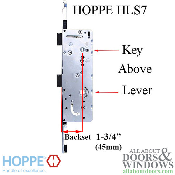 Hoppe HLS7 Tongue Active Gear – 45mm Backset, 92mm PZ, 29.65" Tongue, Left Hand