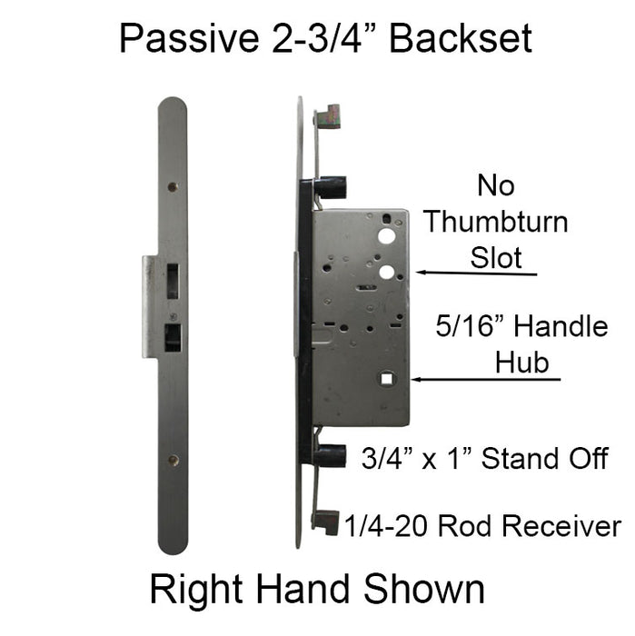 Passive Multipoint Lock for Inactive Doors – 70mm Backset, Right Hand