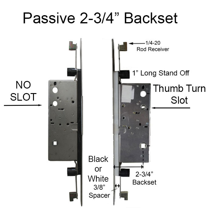 Passive Multipoint Lock for Inactive Doors – 70mm Backset, Right Hand