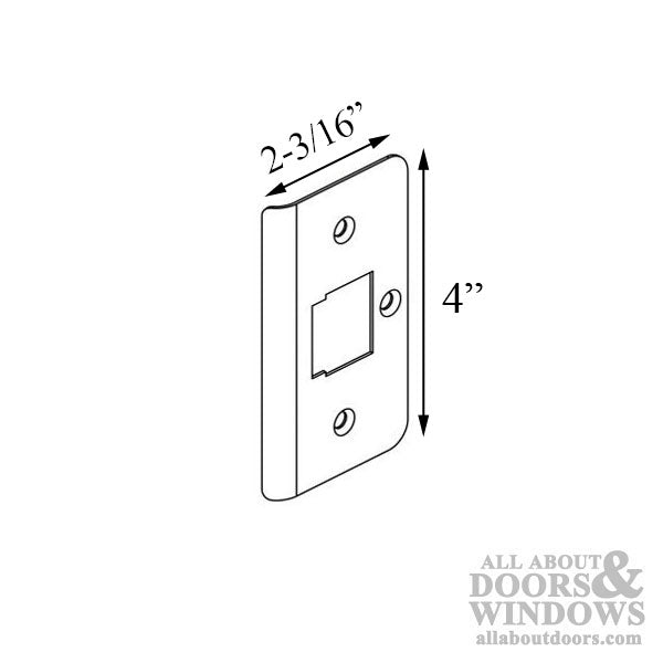 Peachtree Strike Plate Set – 3 Pieces for 1-3/4" Doors
