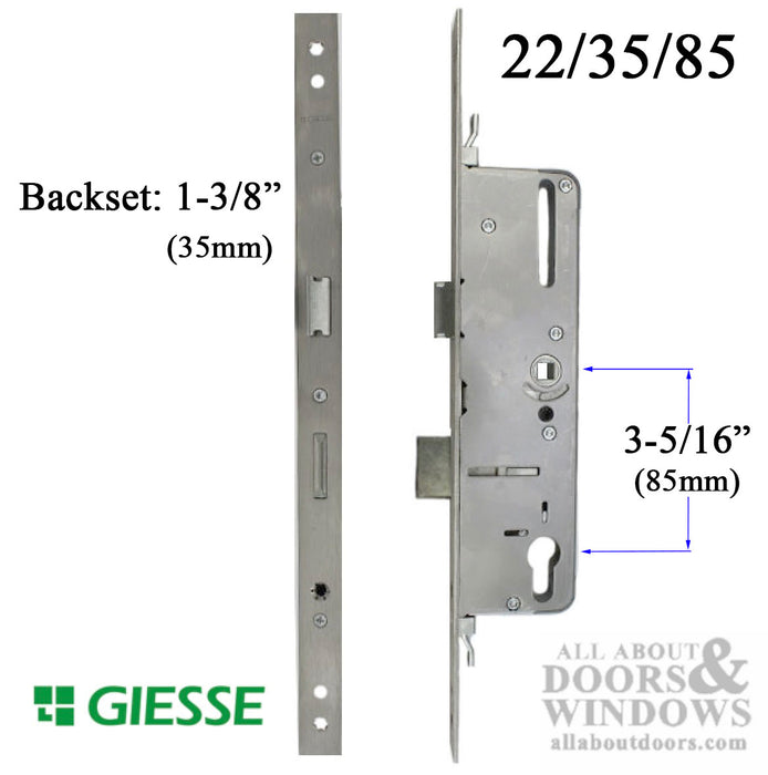 Giesse INOX Multipoint Lock Case – 35mm Backset, 85mm PZ