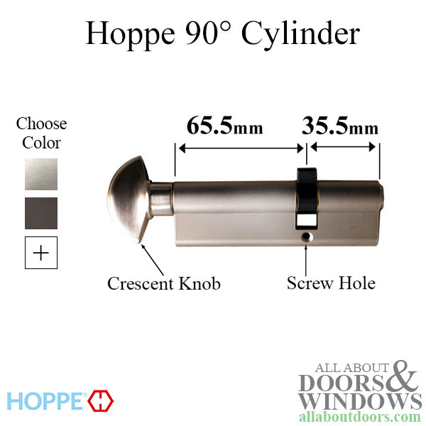 Euro Profile Cylinder – 65.5/35.5mm, 101mm Length, Crescent Knob