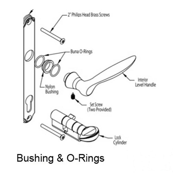Handle Bushing and O-Ring Kit – Clear Bushing with Black Buna O-Rings