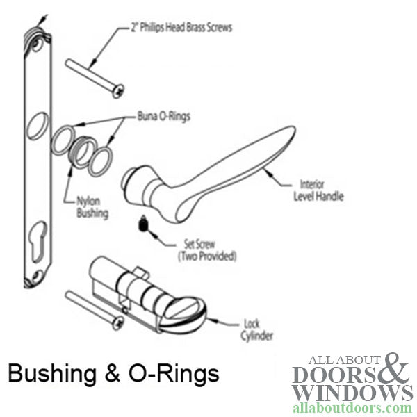 Handle Bushing and O-Ring Kit – Clear Bushing with Black Buna O-Rings