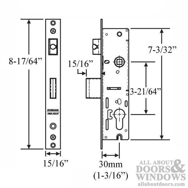 Interlock Lever Compression Swing Deadbolt Lock – 30mm Backset, 85mm PZ